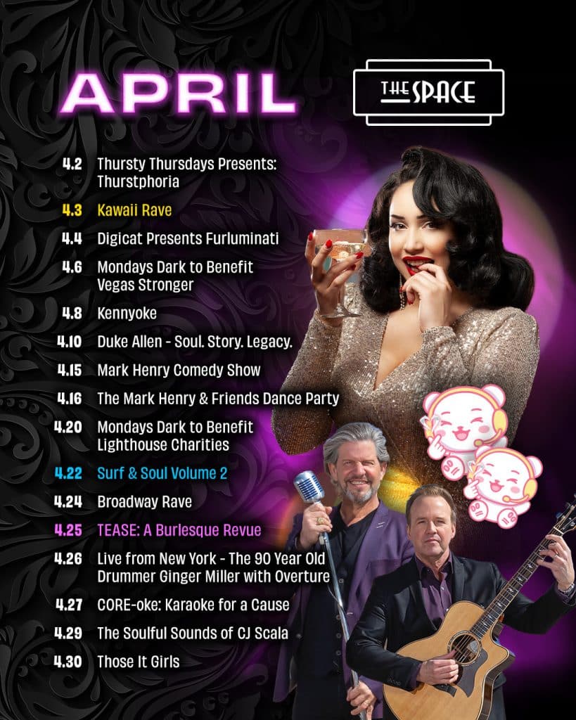 April Calendar | theSpaceLV